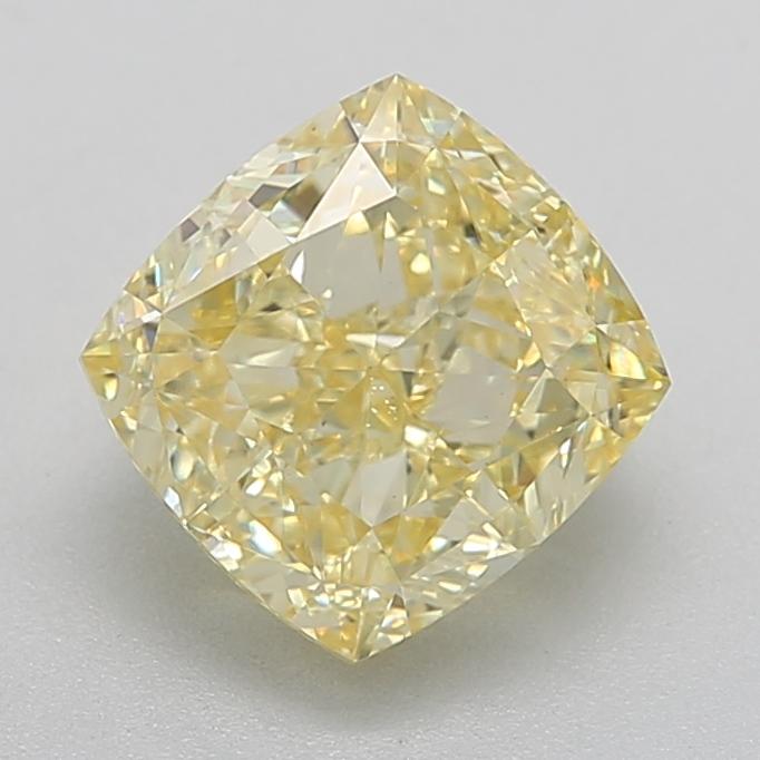 3.39 Ct. Fancy Intense Yellow Cushion Lab Grown Diamond