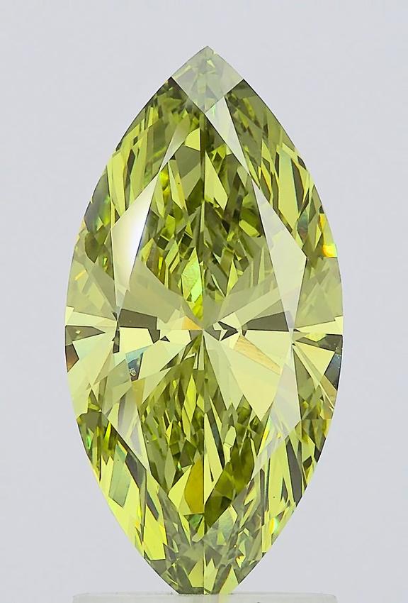 2.00 Ct. Fancy Vivid Green Marquise Lab Grown Diamond