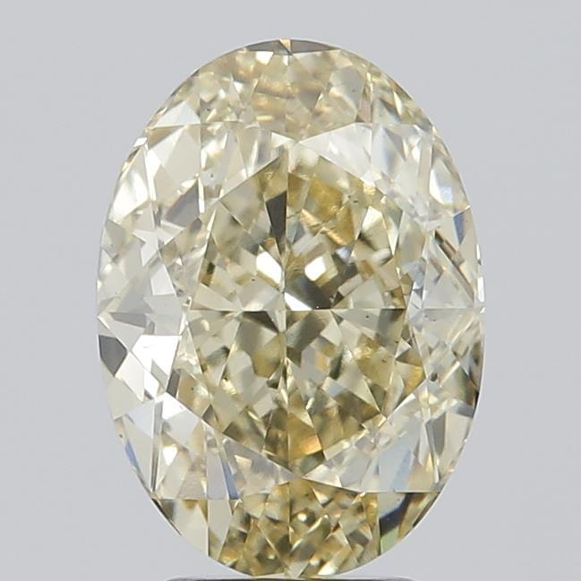 4.41 Ct. Fancy Light Yellow Oval Lab Grown Diamond
