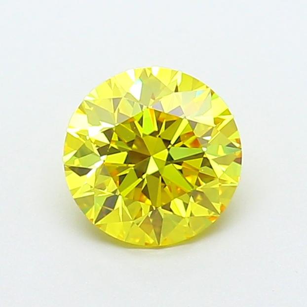 1.14 Ct. Fancy Vivid  Yellow Round Lab Grown Diamond