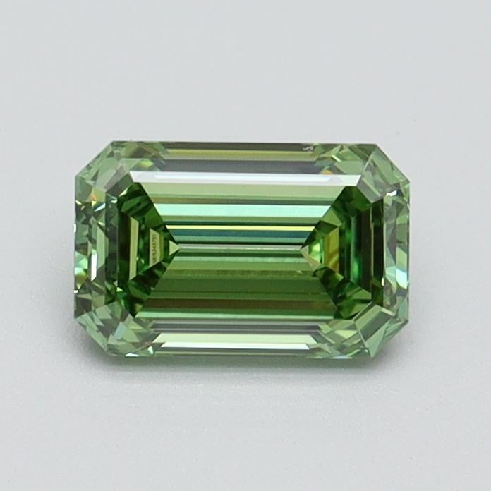 0.71 Ct. Fancy Vivid Pacific Green Emerald Lab Grown Diamond