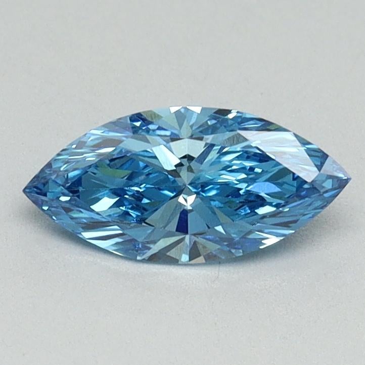 0.53 Ct. Fancy Vivid Blue Marquise Lab Grown Diamond