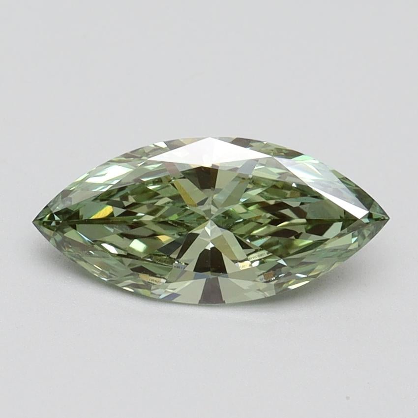 1.00 Ct. Fancy Vivid Green Marquise Lab Grown Diamond