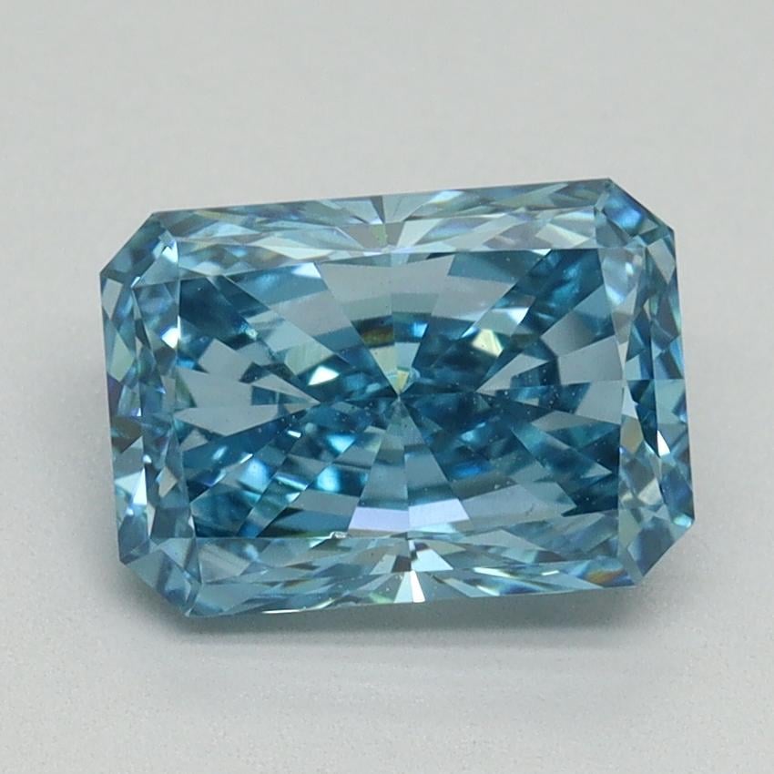 2.01 Ct. Fancy Vivid Blue Radiant Lab Grown Diamond