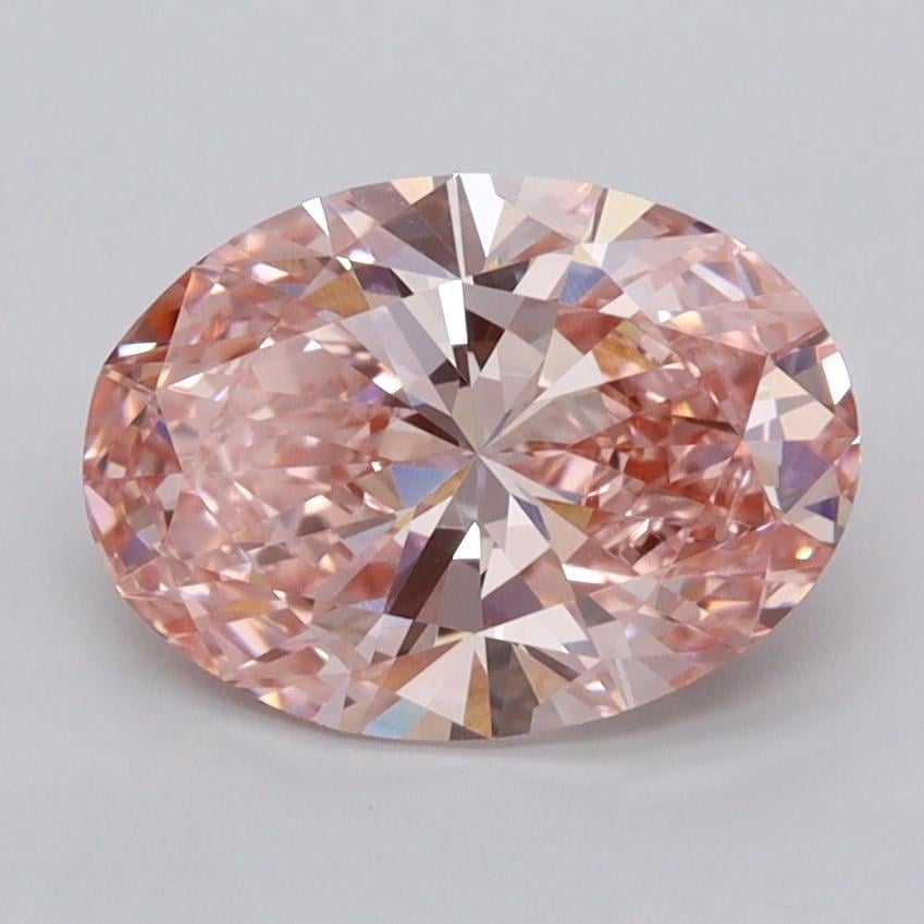 2.00 Ct. Fancy Vivid  Pink Oval Lab Grown Diamond