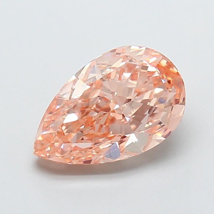 3.07 Ct. Fancy Light Orangy Brown Pear Lab Grown Diamond