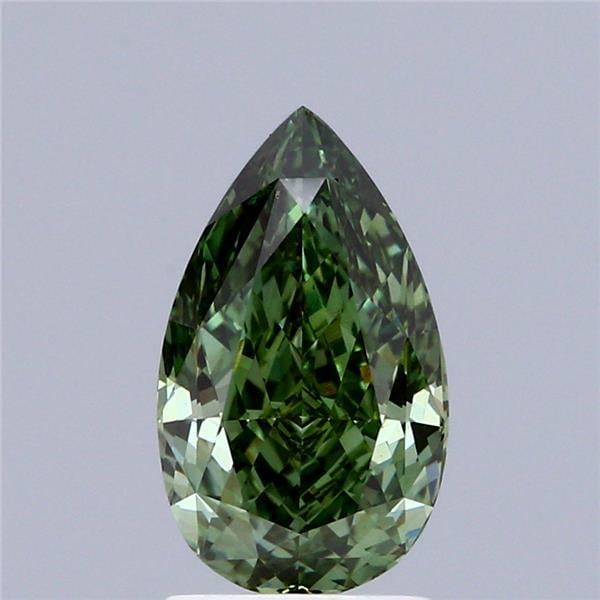 2.09 Ct. Fancy Vivid Green Pear Lab Grown Diamond