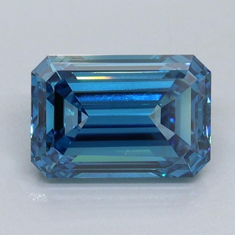 1.51 Ct. Fancy Vivid Malibu Blue Emerald Lab Grown Diamond