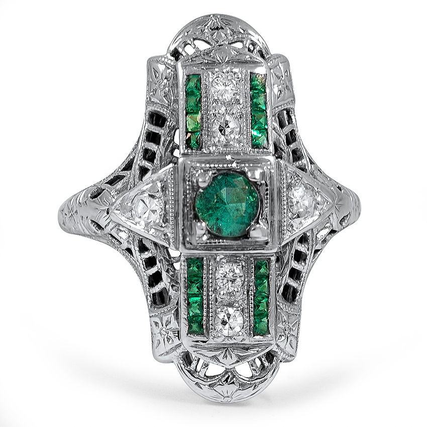 Edwardian Emerald Vintage Ring