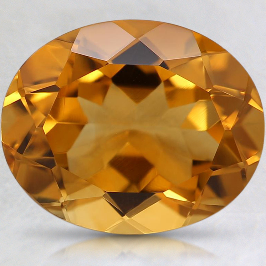 11.1x9.1mm Orange Oval Citrine