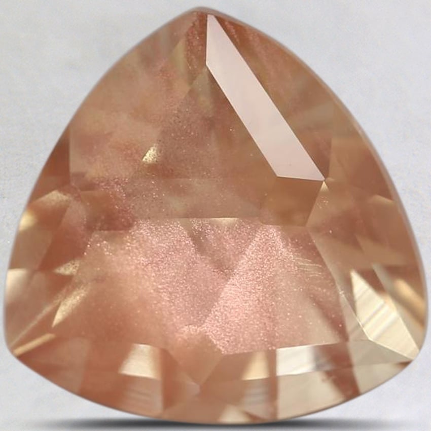 12.1mm Unheated Peach Trillion Oregon Sunstone