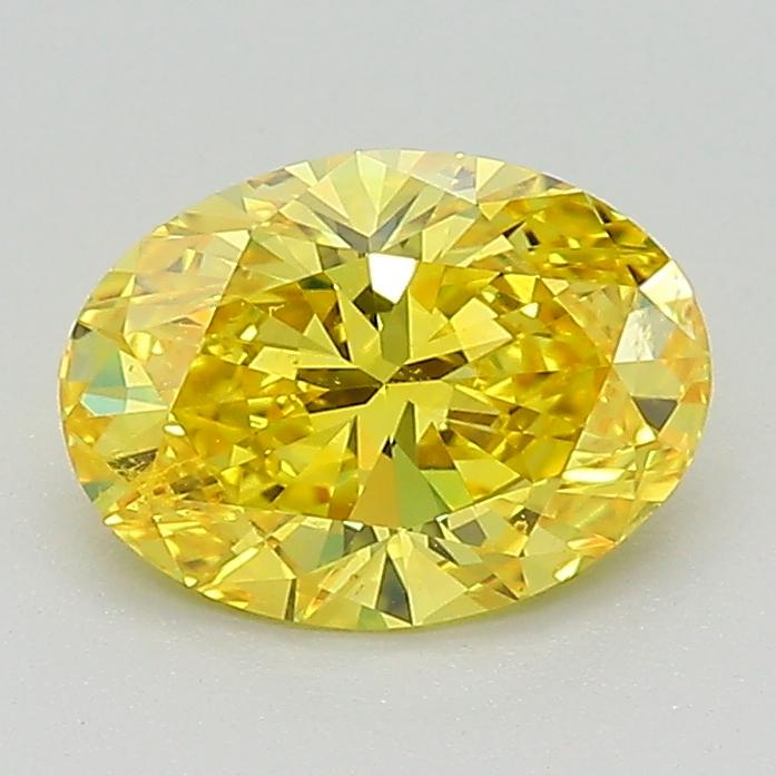 1.17 Ct. Fancy Vivid Yellow Oval Lab Grown Diamond