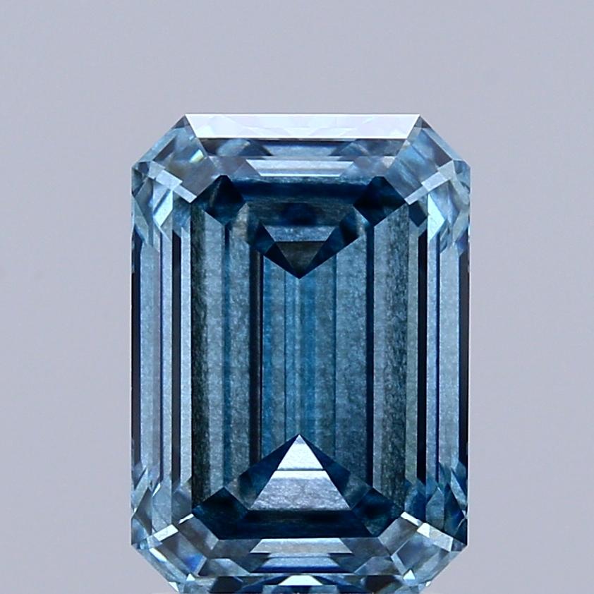 2.07 Ct. Fancy Vivid Blue Emerald Lab Grown Diamond