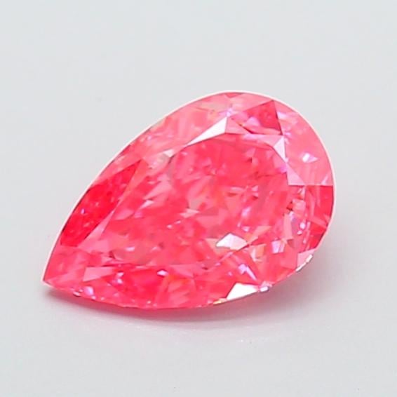 1.29 Ct. Fancy Vivid  Pink Pear Lab Grown Diamond
