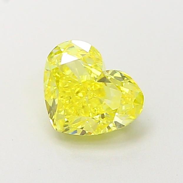 0.79 Ct. Fancy Intense  Yellow Heart Lab Grown Diamond