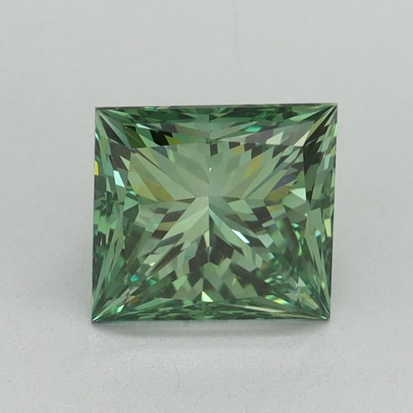 1.61 Ct. Fancy Vivid Pacific Green Princess Lab Grown Diamond