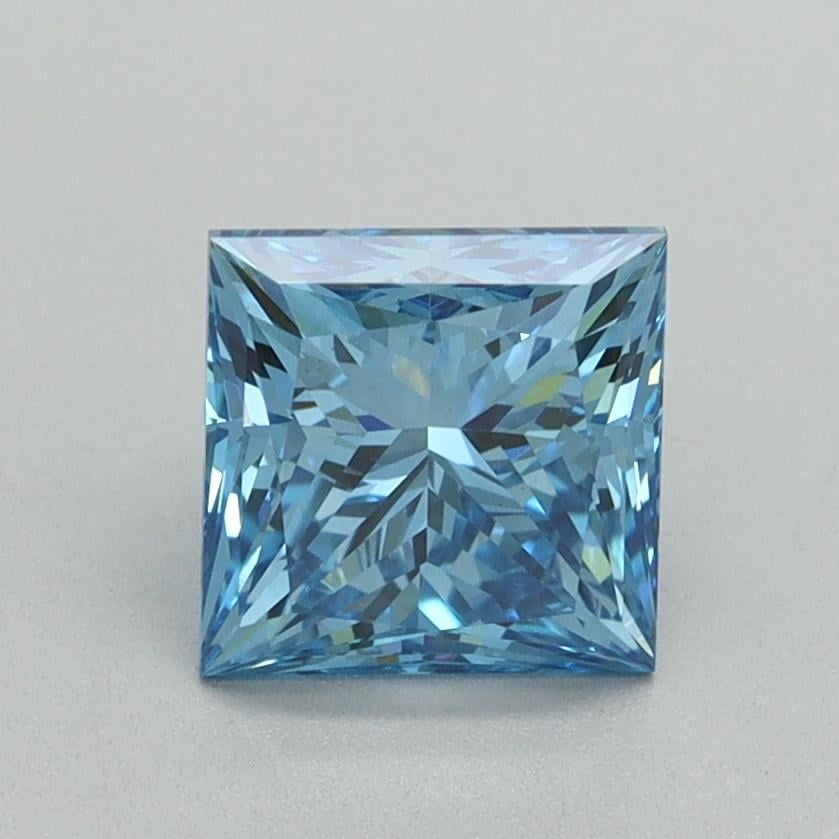 1.54 Ct. Fancy Vivid Blue Princess Lab Grown Diamond