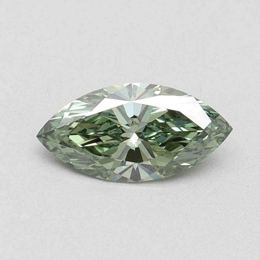 0.55 Ct. Fancy Vivid Green Marquise Lab Grown Diamond