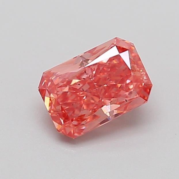 1.04 Ct. Fancy Vivid Brownish Pink Radiant Lab Grown Diamond