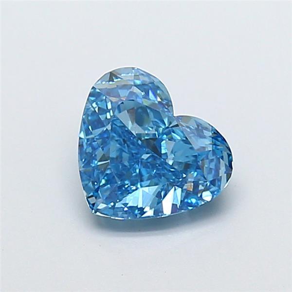 1.17 Ct. Fancy Vivid Blue Heart Lab Grown Diamond