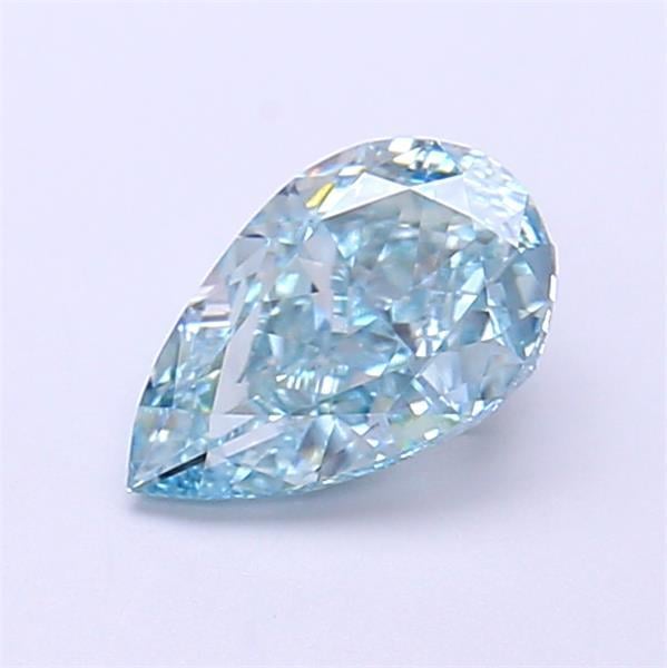 1.04 Ct. Fancy Vivid Greenish Blue Pear Lab Grown Diamond