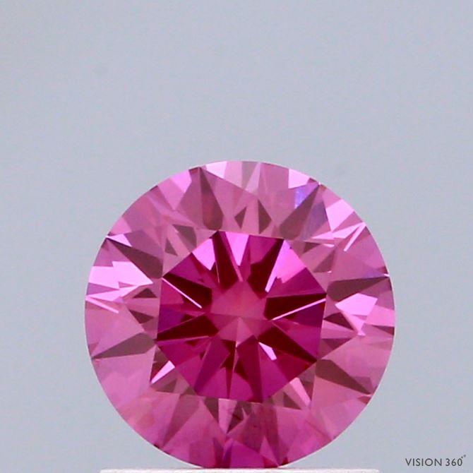 1.09 Ct. Fancy Vivid Pink Round Lab Grown Diamond