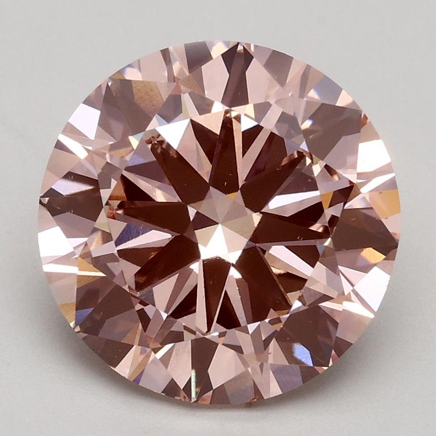 3.01 Ct. Fancy Intense Pink Round Lab Grown Diamond