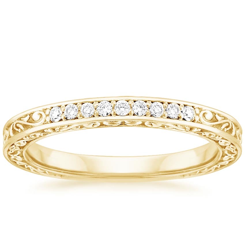 Rose gold diamond engagement ring with surprise diamond details