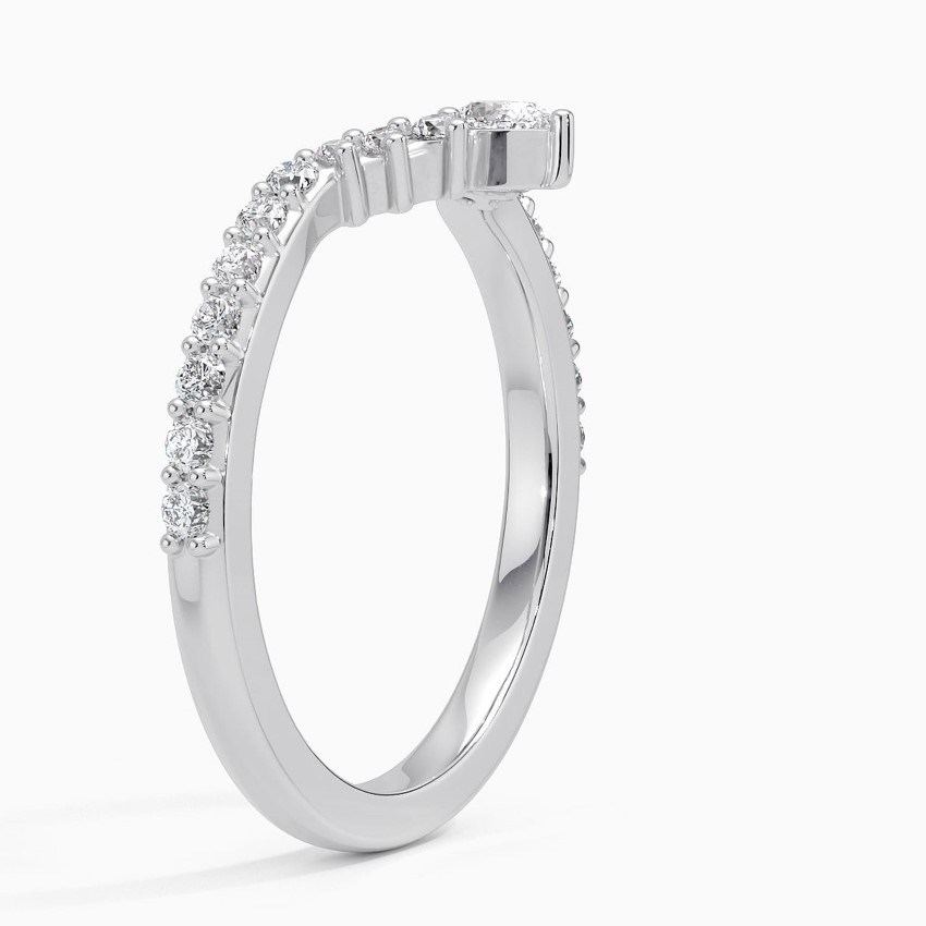 18K White Gold Luxe Lunette Lab Diamond Ring (1/3 ct. tw.)