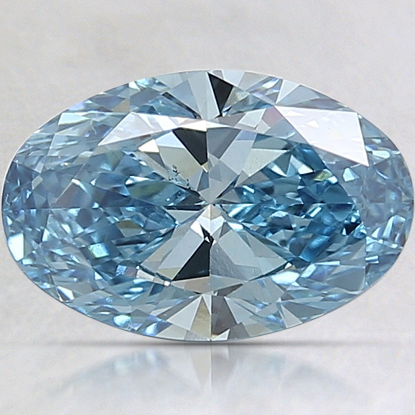 1.80 Ct. Fancy Vivid Blue Oval Lab Created Diamond