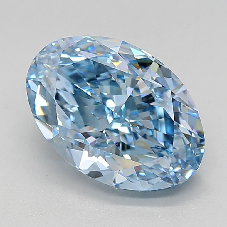4.50 Ct. Fancy Vivid Blue Oval Lab Grown Diamond