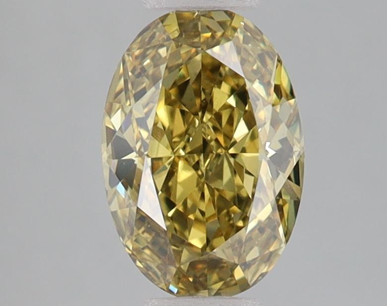 1.24 Ct. Fancy Vivid Brownish Yellow Oval Lab Grown Diamond