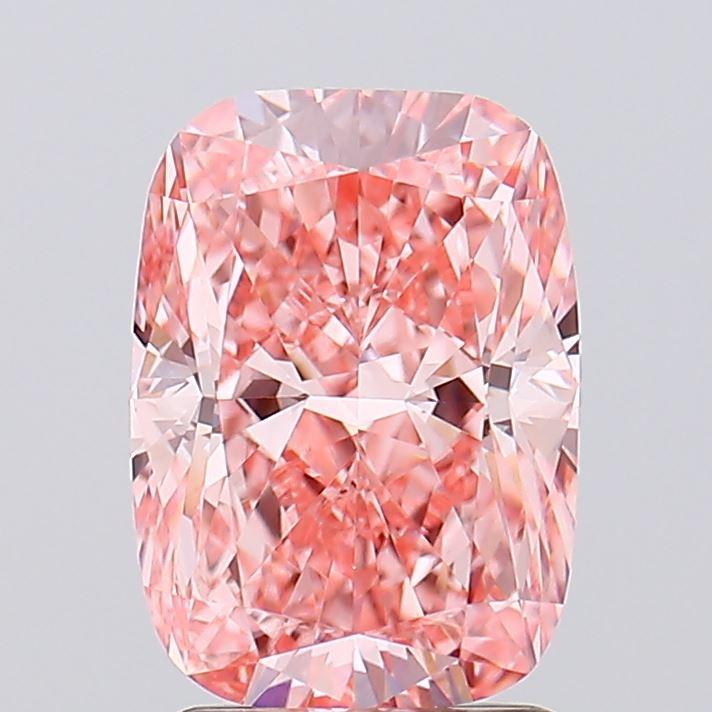 2.01 Ct. Fancy Vivid Pink Cushion Lab Grown Diamond