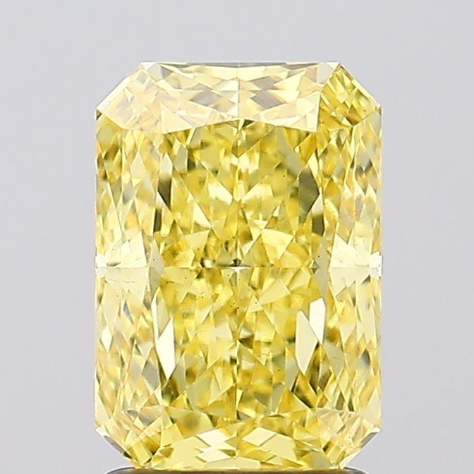 2.10 Ct. Fancy Vivid Yellow Radiant Lab Grown Diamond