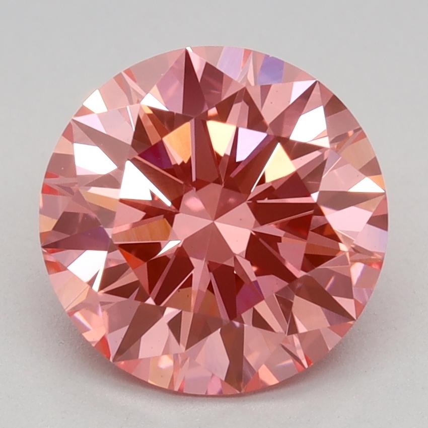 2.01 Ct. Fancy Vivid Pink Round Lab Grown Diamond
