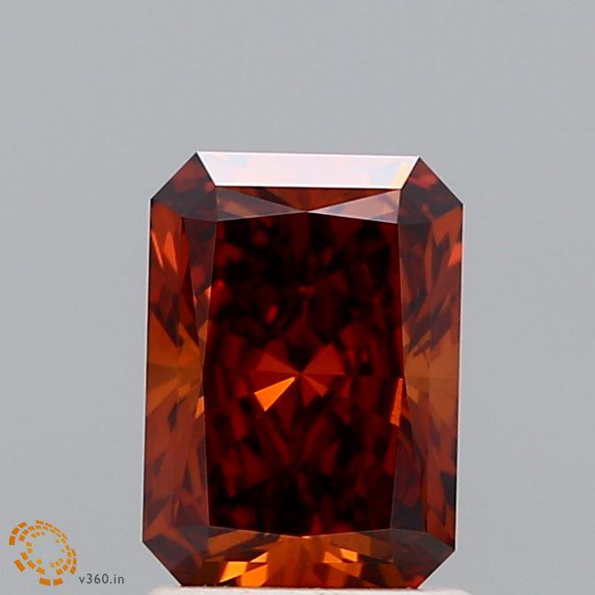 1.44 Ct. Fancy Deep Orange Radiant Lab Grown Diamond