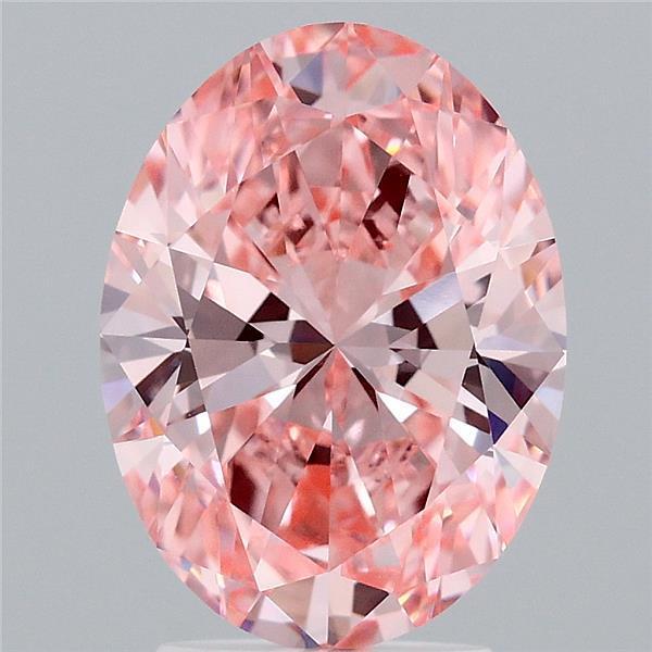 3.00 Ct. Fancy Vivid Pink Oval Lab Grown Diamond