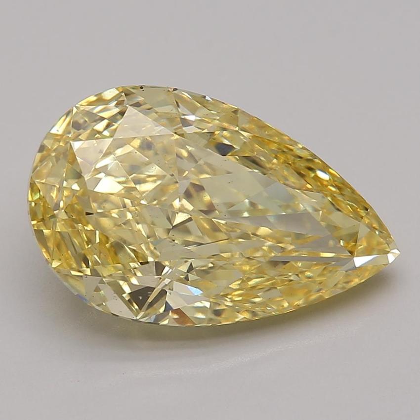 1.04 Ct. Fancy Intense Yellow Pear Lab Grown Diamond