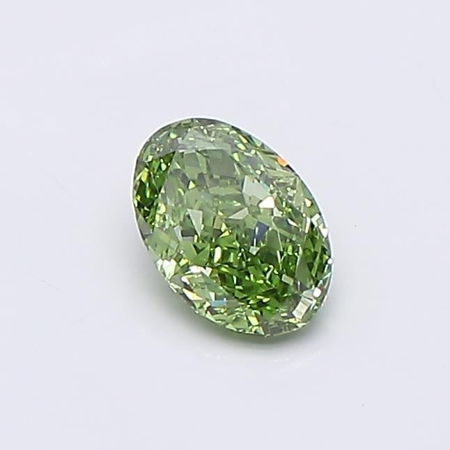 0.50 Ct. Fancy Vivid Green Oval Lab Grown Diamond