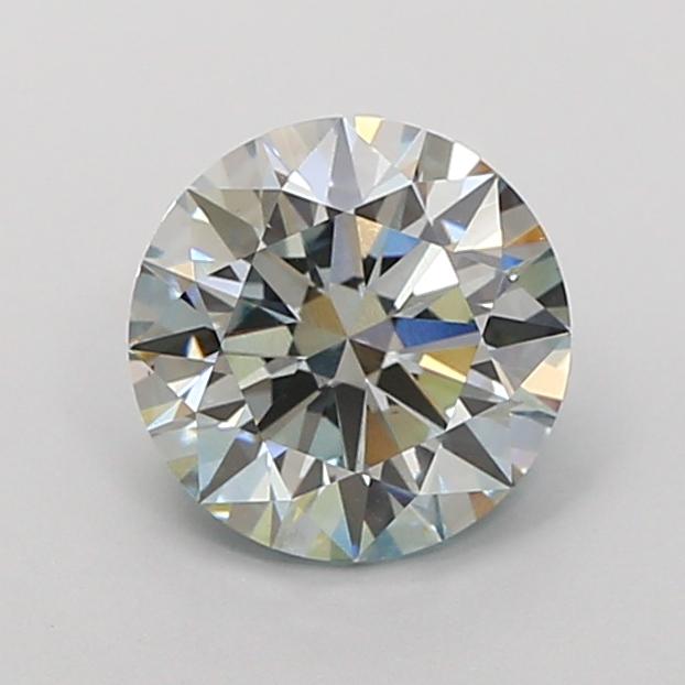2.05 Ct. Fancy Light Bluish Green Round Lab Grown Diamond