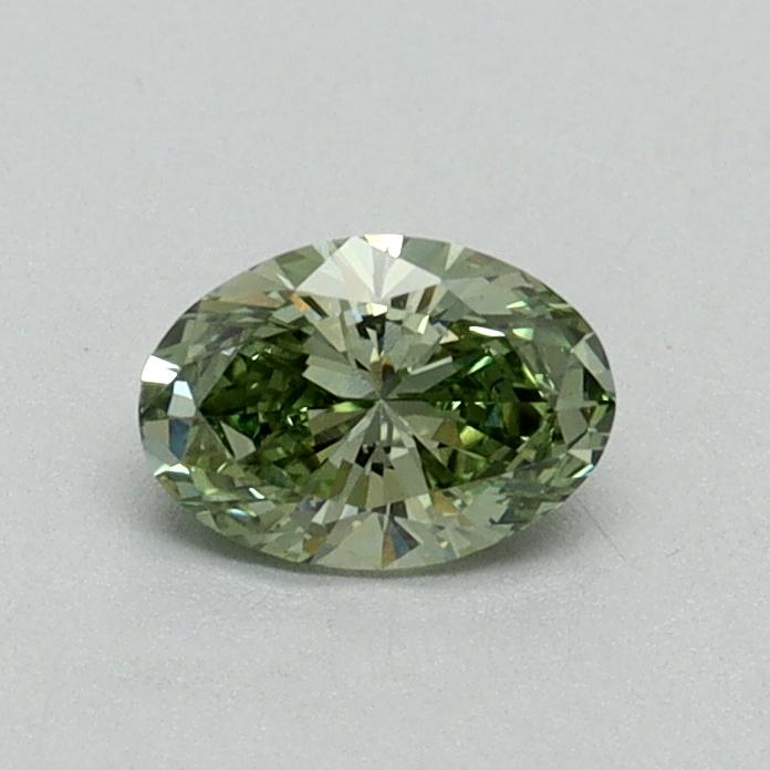 0.32 Ct. Fancy Vivid Green Oval Lab Grown Diamond