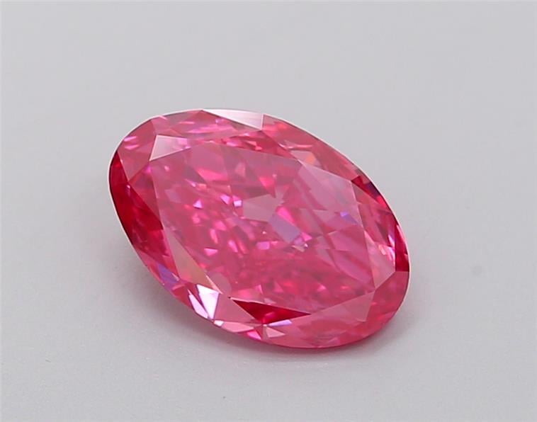 1.23 Ct. Fancy Vivid  Pink Oval Lab Grown Diamond