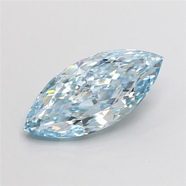 1.28 Ct. Fancy Vivid Blue Marquise Lab Grown Diamond