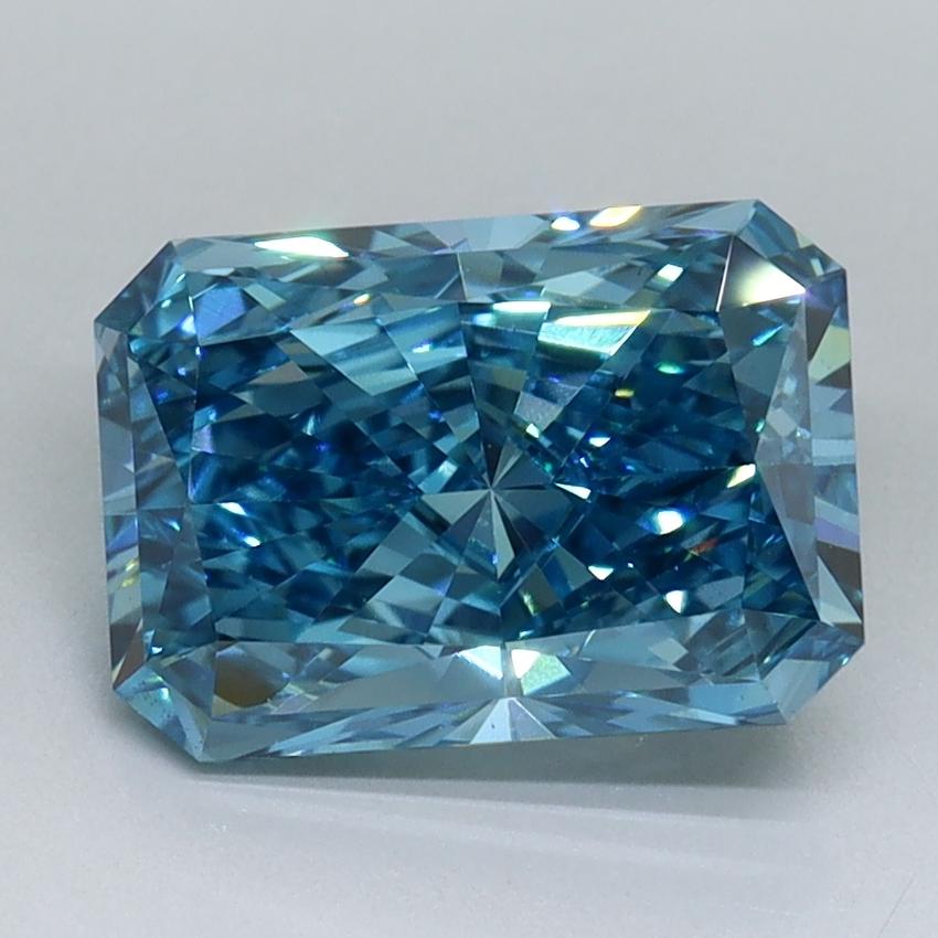 2.32 Ct. Fancy Vivid Malibu Blue Radiant Lab Grown Diamond