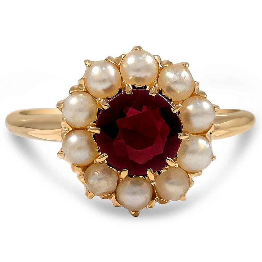 Edwardian Garnet Vintage Ring