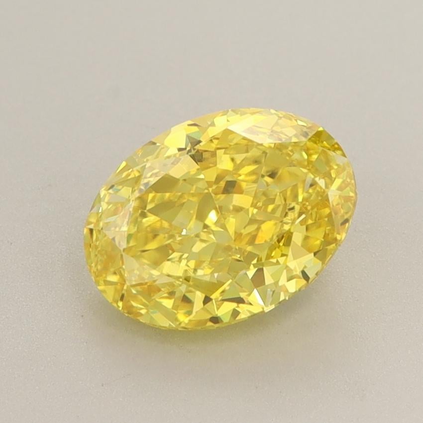 1.84 Ct. Fancy Vivid  Yellow Oval Lab Grown Diamond