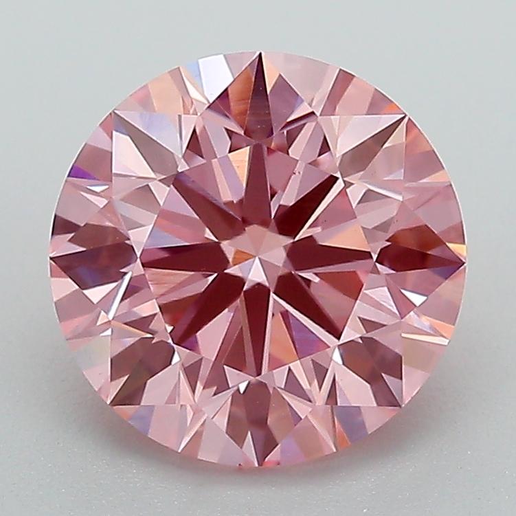 2.39 Ct. Fancy Vivid Pink Round Lab Grown Diamond