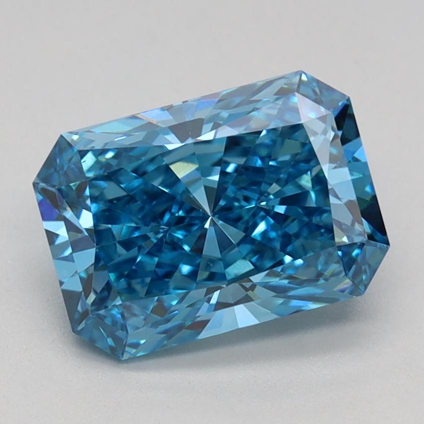 1.58 Ct. Fancy Vivid Blue Radiant Lab Grown Diamond