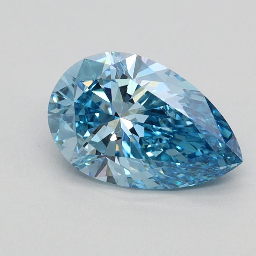 1.15 Ct. Fancy Vivid Blue Pear Lab Grown Diamond