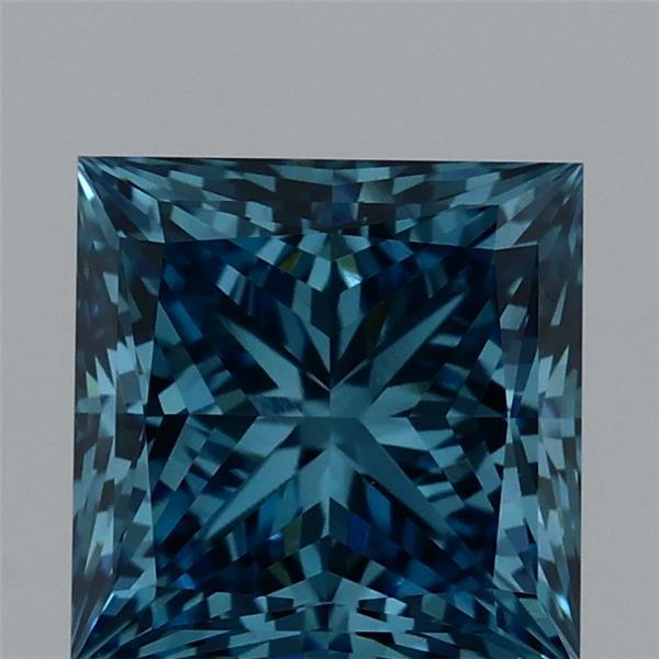 1.57 Ct. Fancy Vivid Blue Princess Lab Grown Diamond